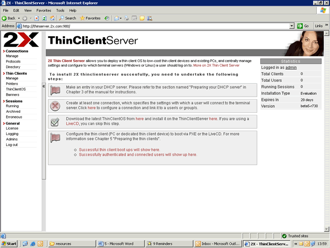 2X ThinClientServer PXES