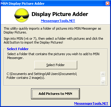 MSN Display Picture Adder