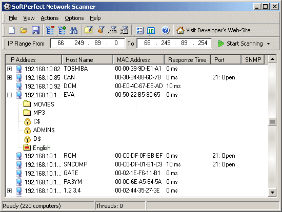 free network scanner portable
