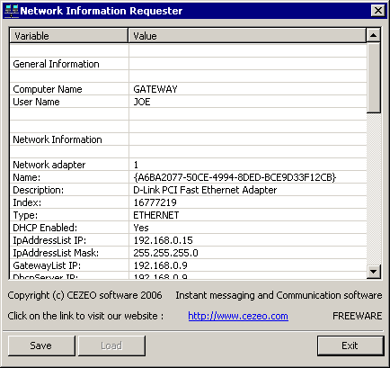 Network Info Requester
