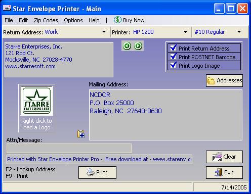 Star Envelope Printer Pro