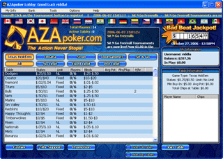 AZApoker.COM Online Poker Game Client