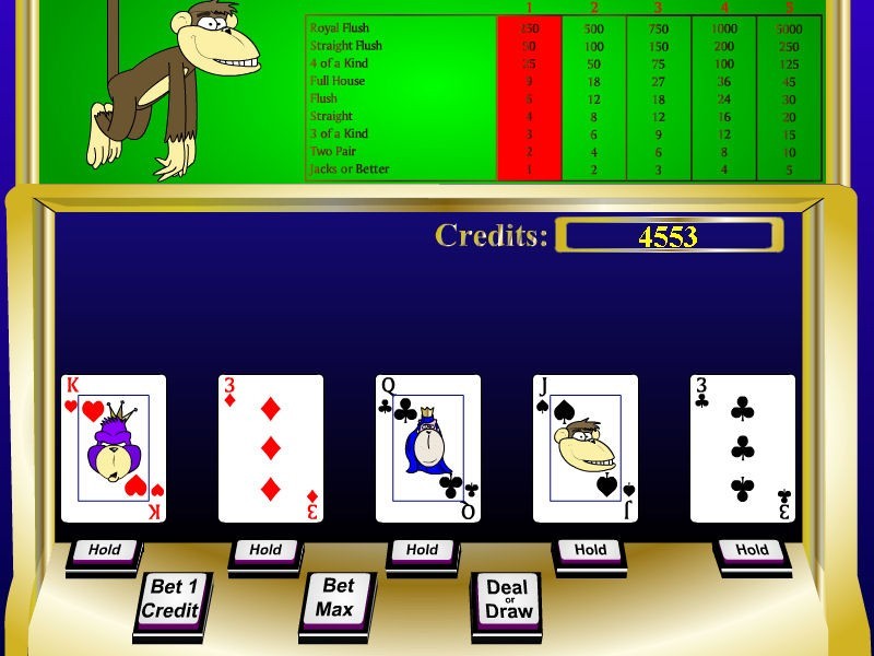 Casino Monkeys  - Video Poker