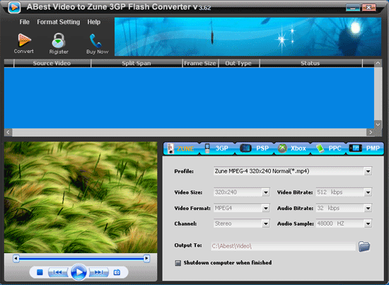 ABest Video to Zune 3GP Flash Converter
