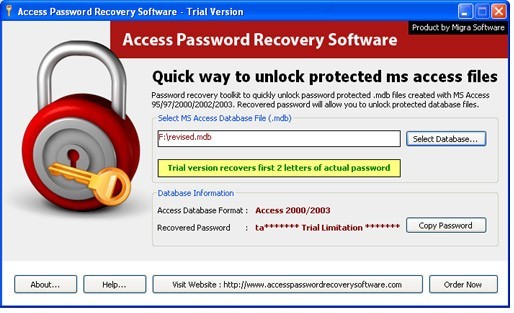 Access 2003 Database Password Recovery
