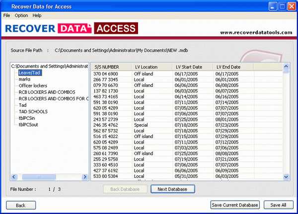 Access File Data Recovery