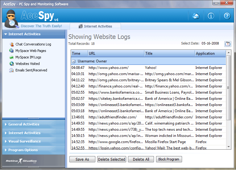 AceSpy Spy Software