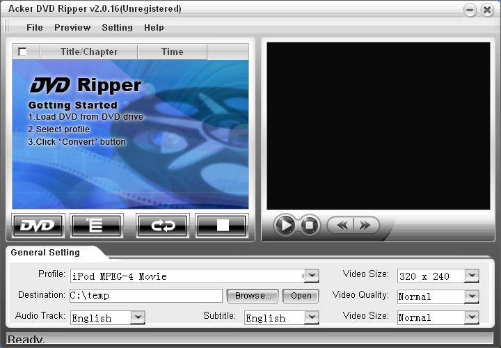 Acker DVD Ripper