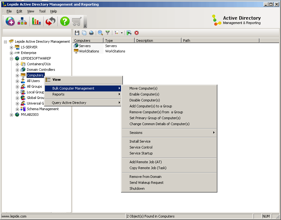 Active Directory Reporting Tool