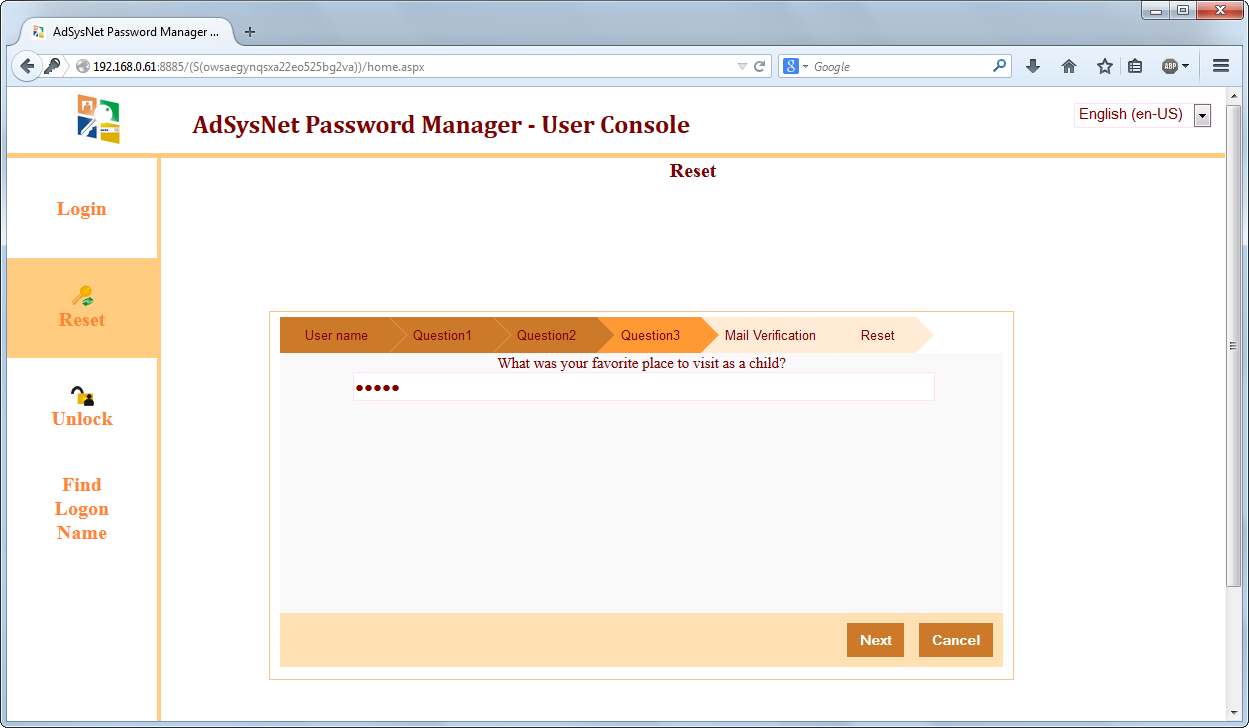 AdSysNet Password Manager
