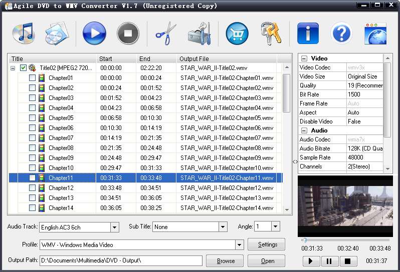 Agile DVD to WMV Converter