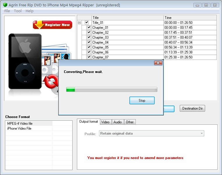 Agrin Free Rip DVD to iPhone Mp4 Ripper