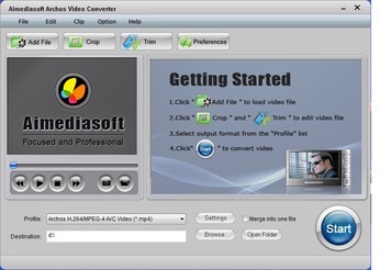 Aimediasoft Archos Video  Converter