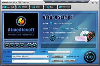 Aimediasoft DVD to PSP  Converter