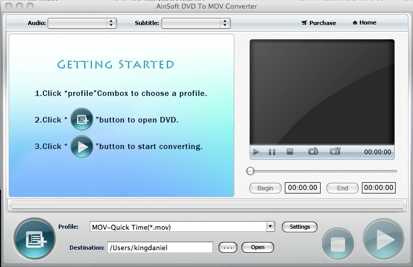 Ainsoft DVD to MOV Converter for Mac