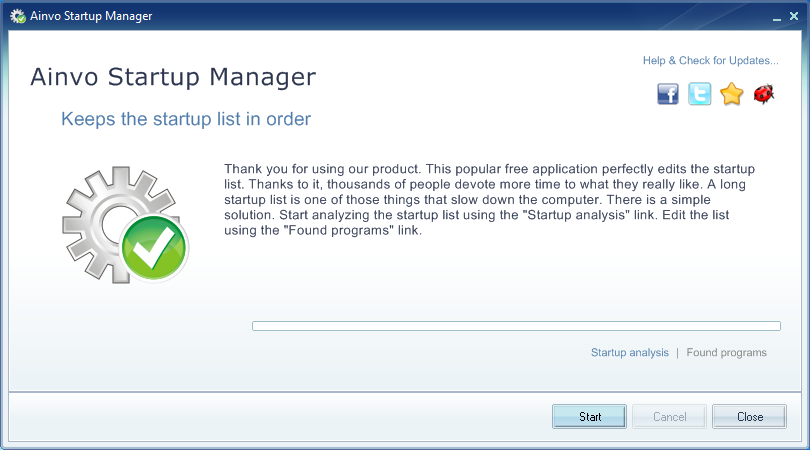 Ainvo Startup Manager
