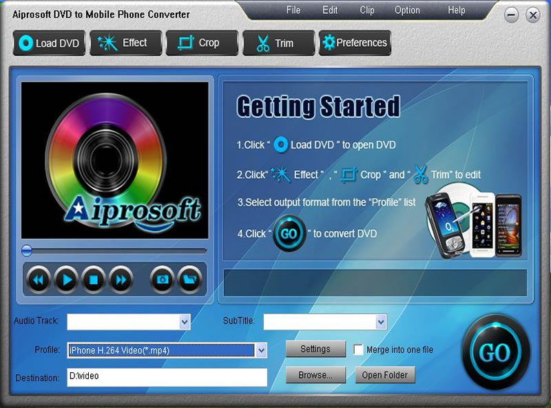 Aiprosoft DVD to Mobile Phone Converter