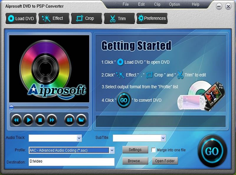 Aiprosoft DVD to PSP Converter