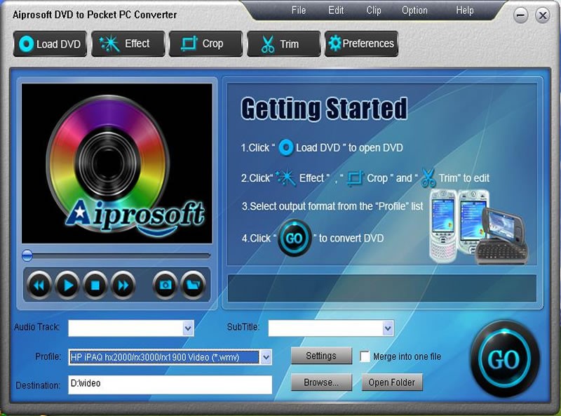 Aiprosoft DVD to Pocket PC Converter
