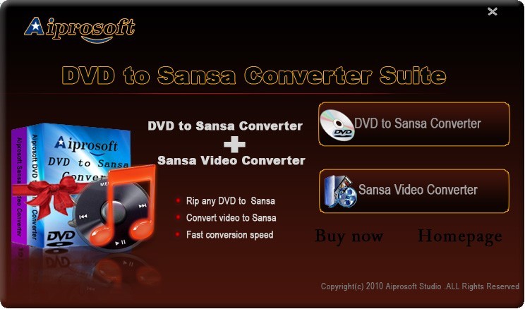Aiprosoft DVD to Sansa Converter Suite