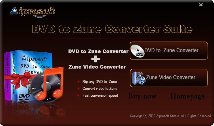 Aiprosoft DVD to Zune Converter Suite