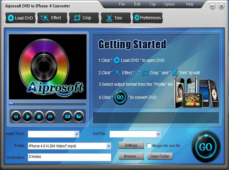 Aiprosoft DVD to iPhone 4 Converter