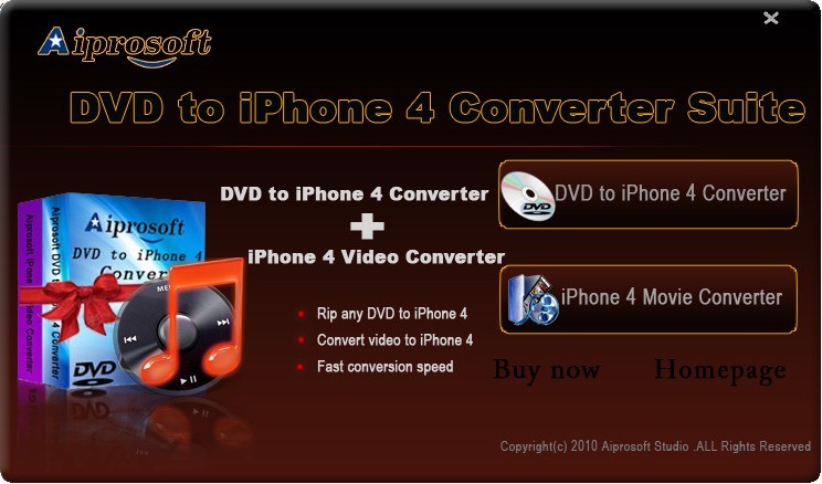 Aiprosoft DVD to iPhone 4 Converter Suit