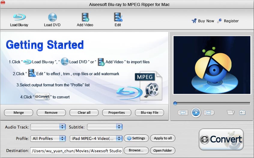 Aiseesoft Blu-ray to MPEG Ripper for Mac
