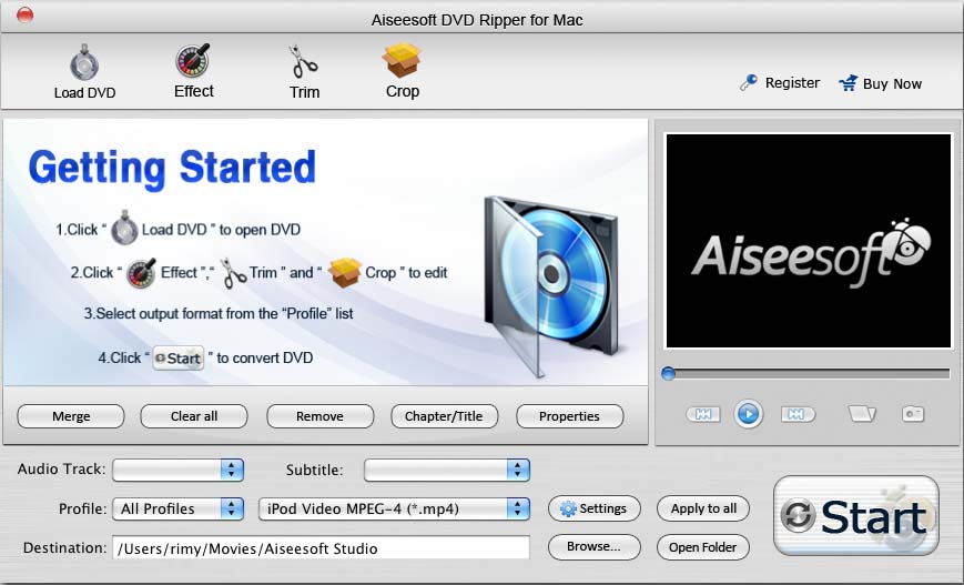 Aiseesoft DVD Ripper Software fuer Mac