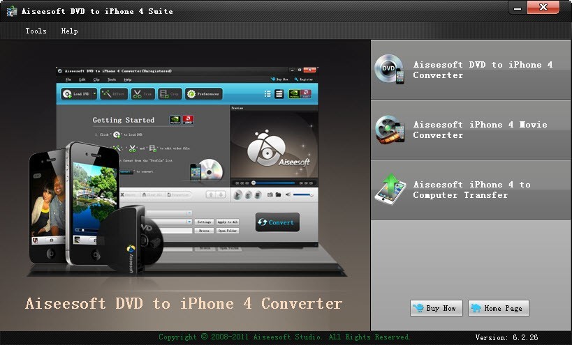 Aiseesoft DVD to iPhone 4 Suite