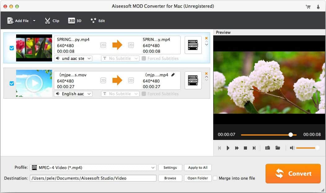 Aiseesoft MOD Converter for Mac