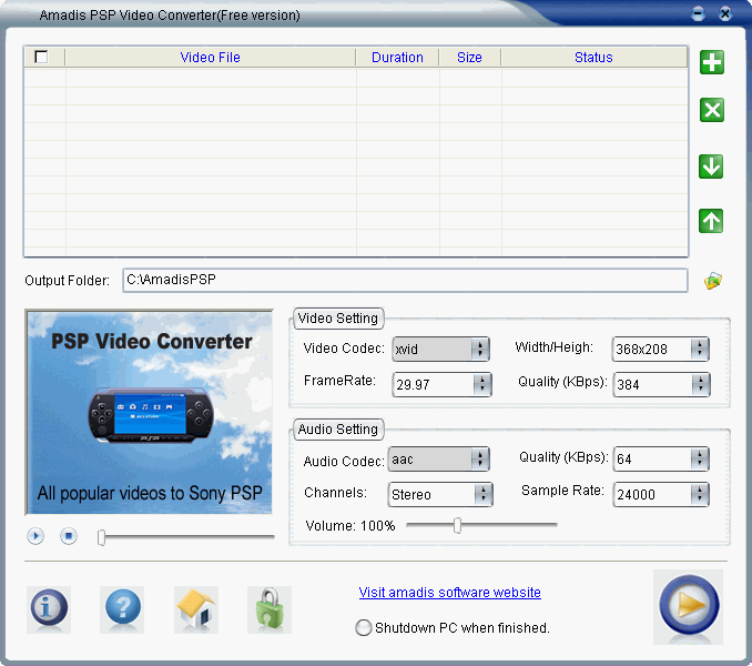 Amadis PSP Video Converter