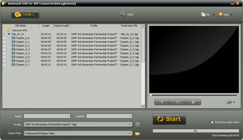Aneesoft DVD to 3GP Converter