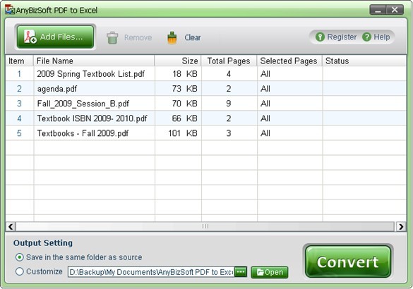 AnyBizSoft PDF to Excel Converter