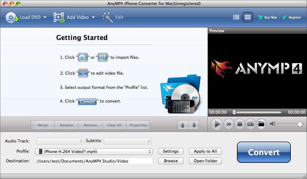 AnyMP4 iPhone Converter for Mac