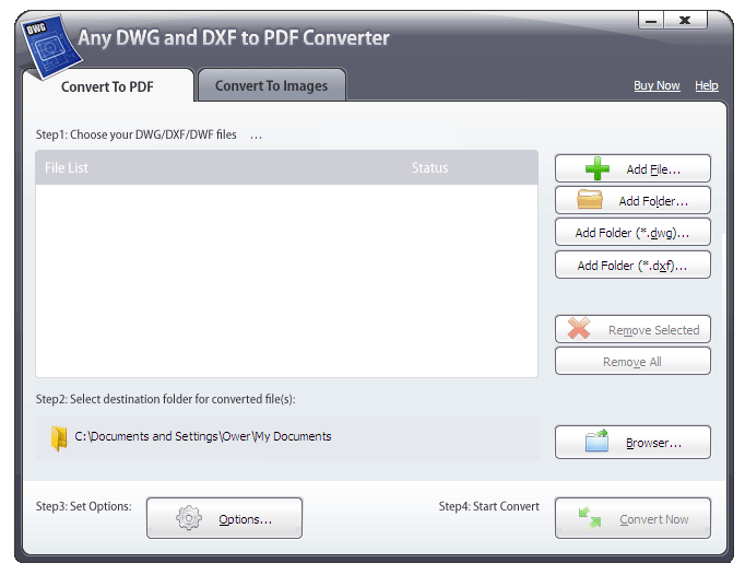 Any DWG and DXF to PDF Converter 2012