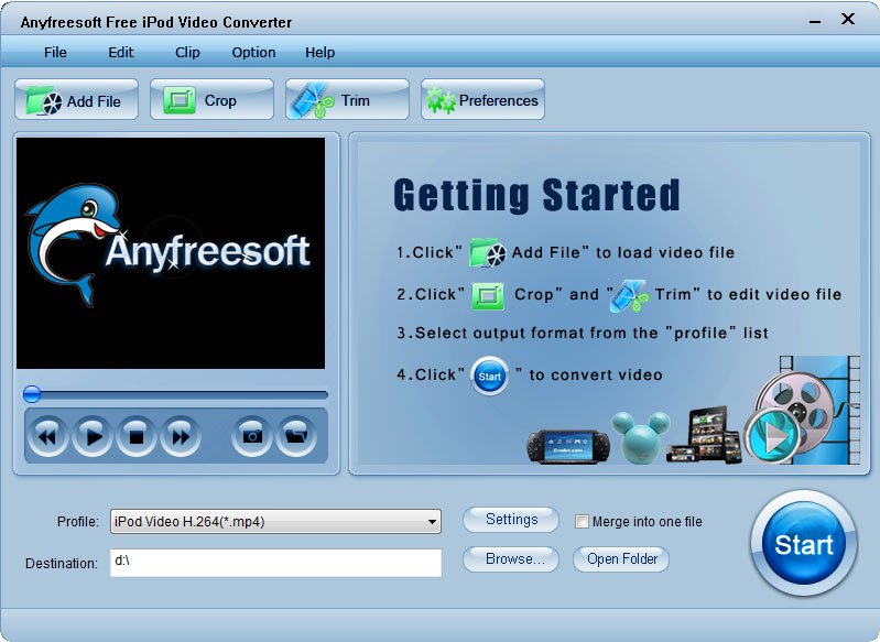 Anyfreesoft Free iPod Video Converter
