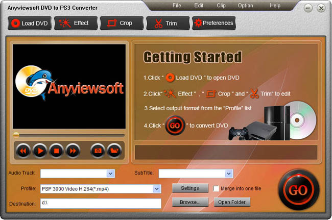 Anyviewsoft DVD to PS3 Converter