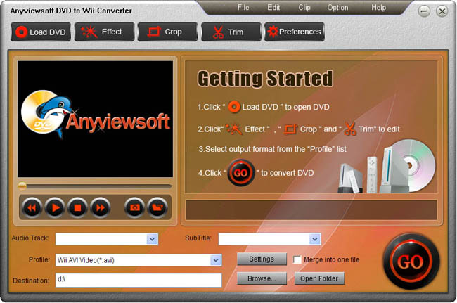 Anyviewsoft DVD to Wii Converter