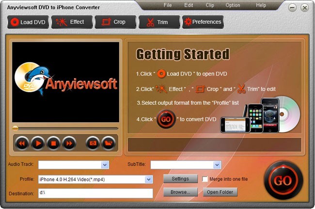 Anyviewsoft DVD to iPhone Converter