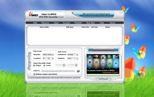 Apex Video To MPEG VCD DVD Converter