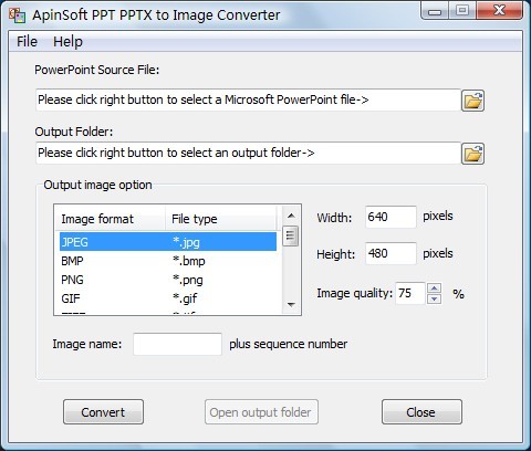 ApinSoft PPT PPTX to Image Conveter