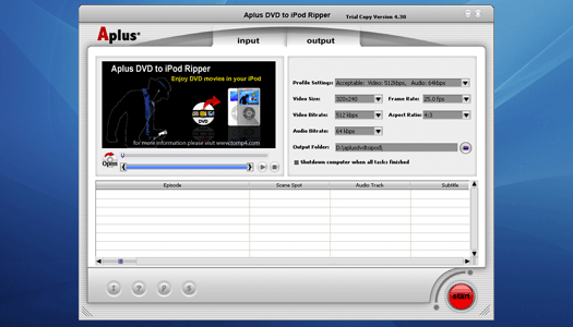 Aplus download DVD to iPod