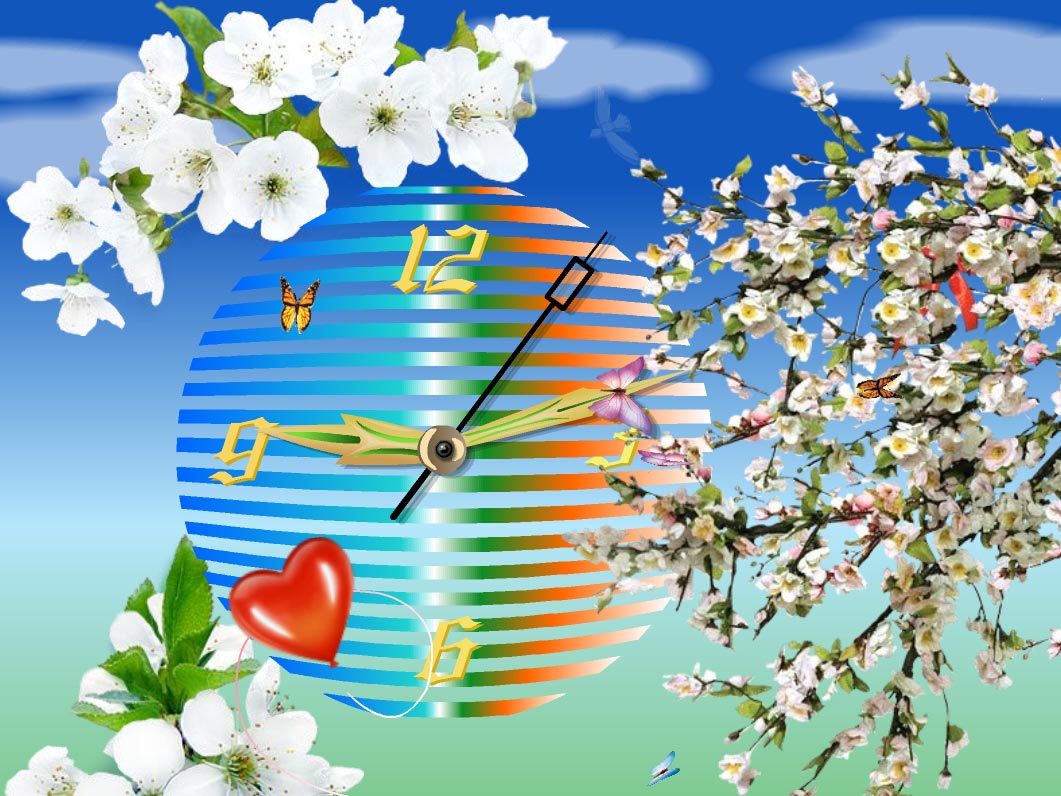 Apple Blossom Clock ScreenSaver