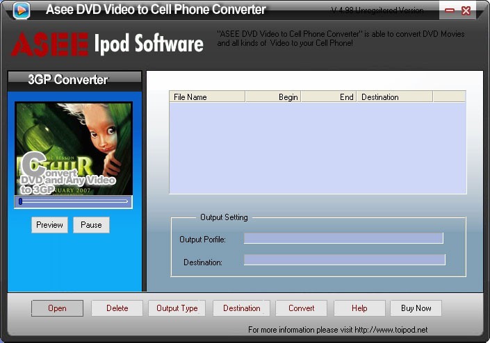 Asee DVD Video to Cell Phone Converter