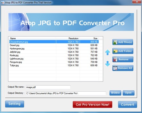 Atop JPG to PDF Converter Pro