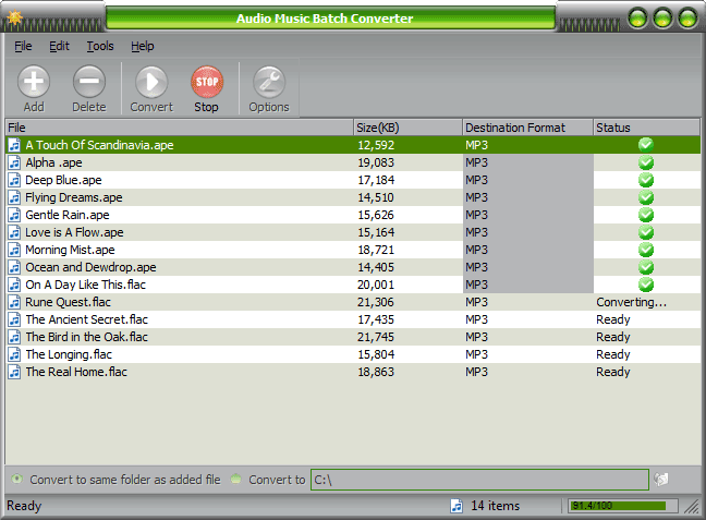 Audio Music Batch Converter