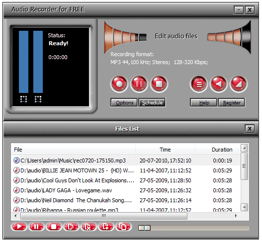 Audio Recorder for FREE 2011