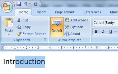 Autocomplete for Microsoft Word