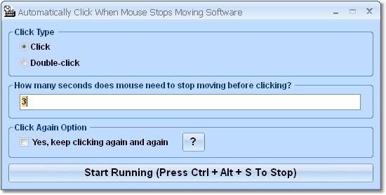 Automatically Click When Mouse Stops Moving Software